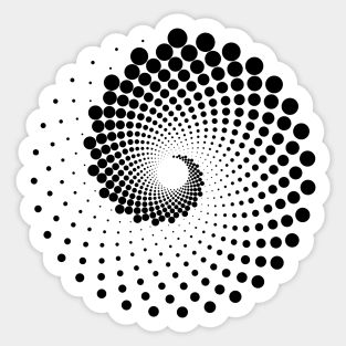 Fibonacci Sequence: Spiraling Dots 2 Sticker